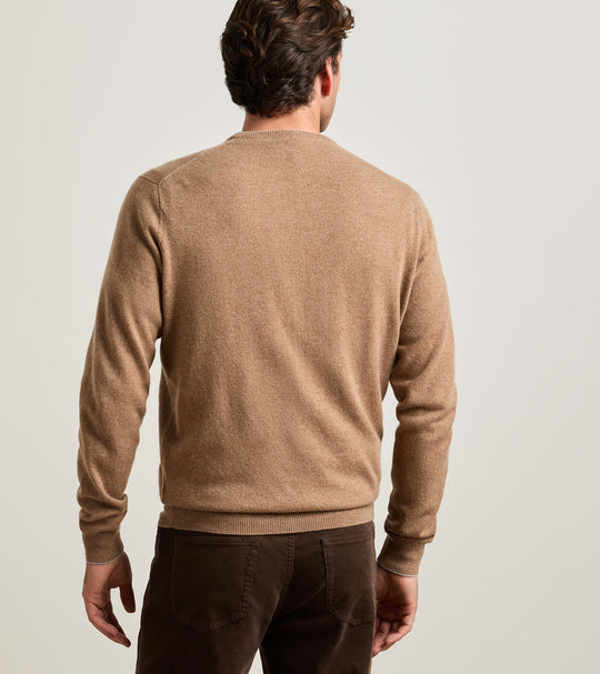 Crown Heritage Cashmere Crewneck Sweater In Camel