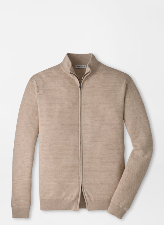 Pacific Full Zip Sweater In Stone