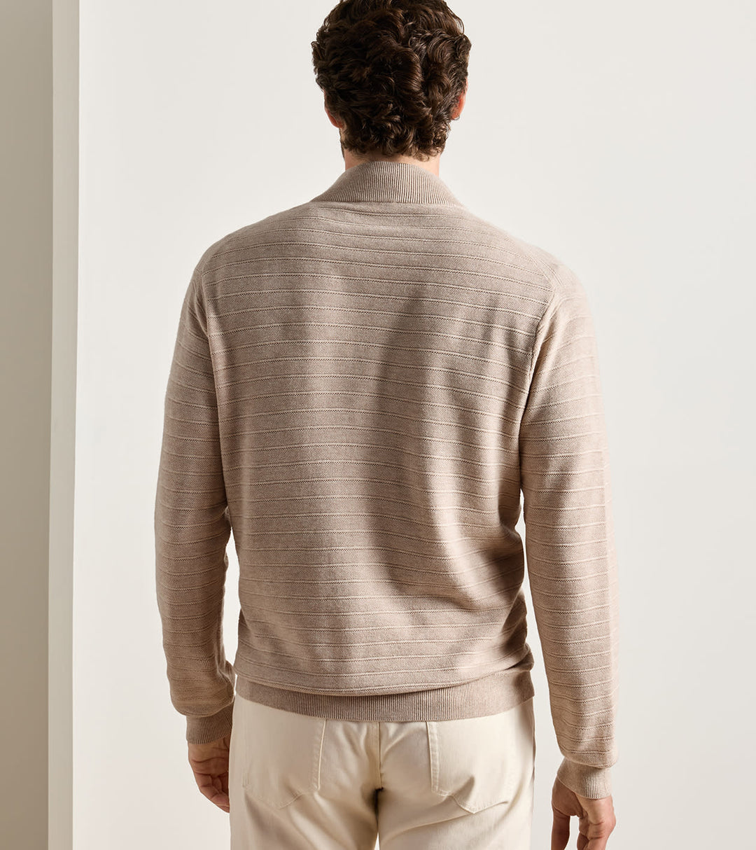 Pacific Full Zip Sweater In Stone