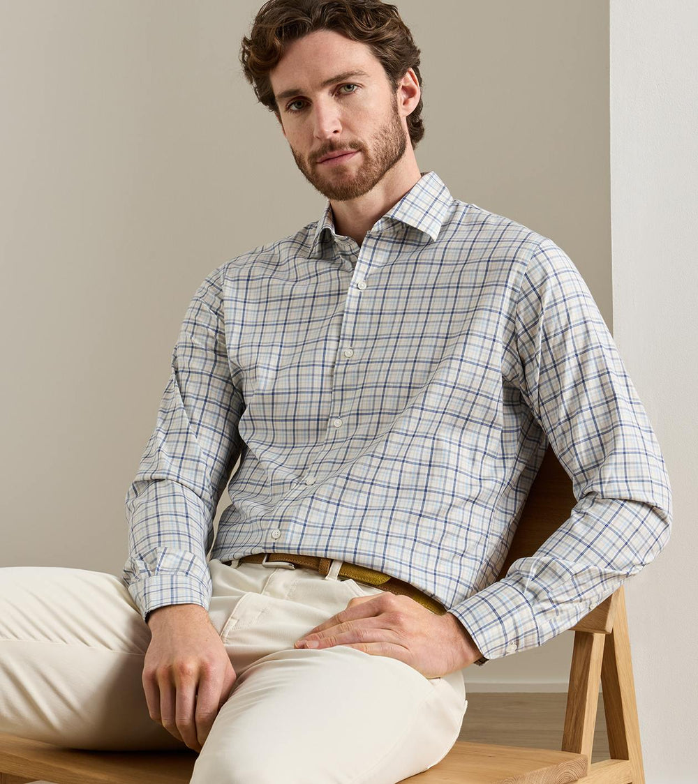 Wyatt Crown Soft Twill Sport Shirt In Multi
