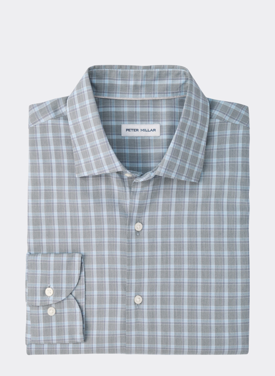 Lincoln Crown Lite Cotton-Stretch Sport Shirt in Pine Brook