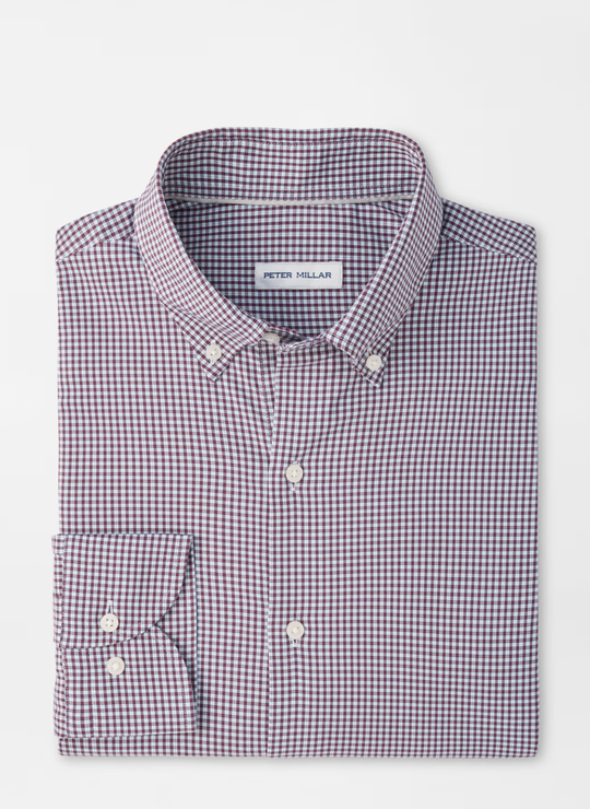 Gregory Crown Lite Cotton-Stretch Sport Shirt In Bordeaux