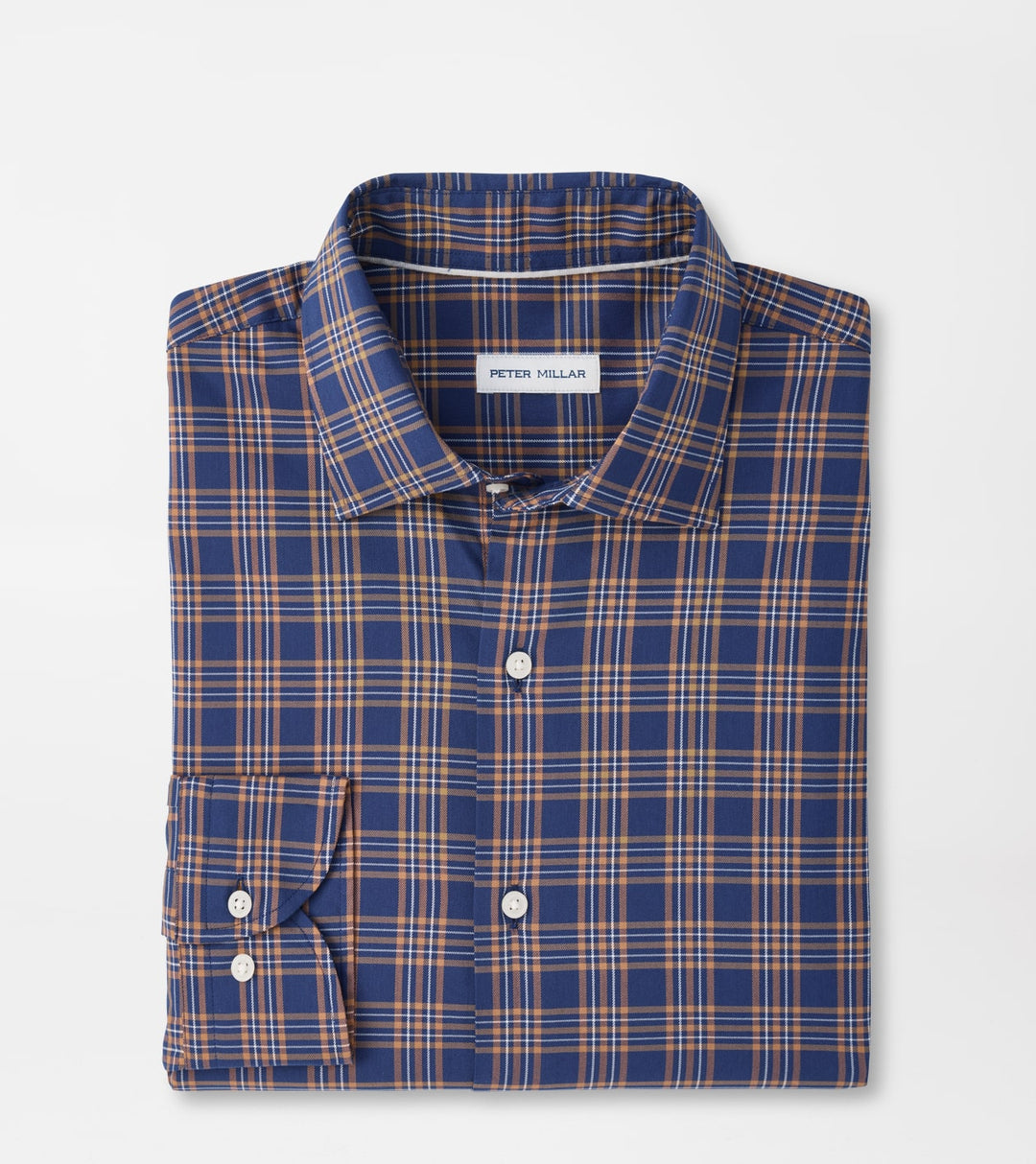 Richard Crown Lite Cotton-Stretch Sport Shirt In Navy