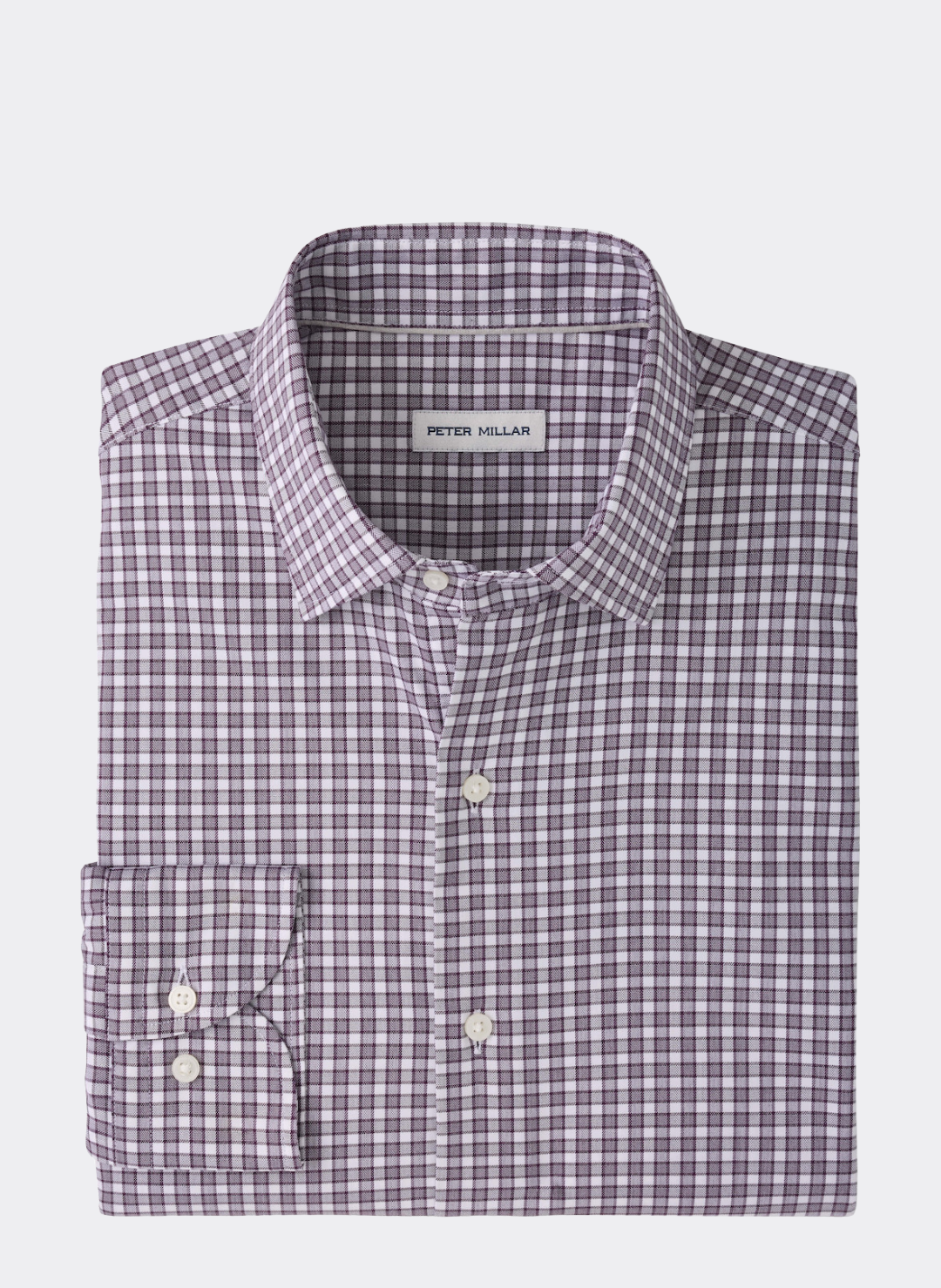 Atlas Crown Lite Cotton-Stretch Sport Shirt in Grapeseen