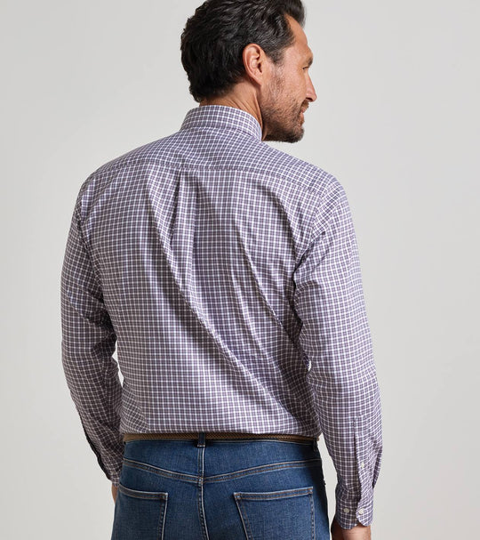 Atlas Crown Lite Cotton-Stretch Sport Shirt In Grapeseed