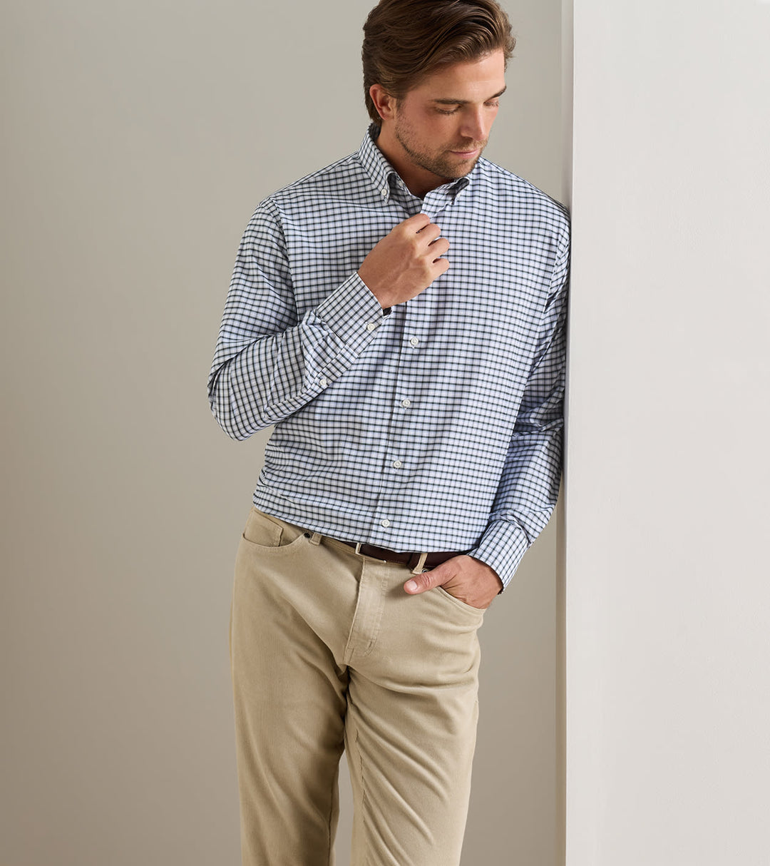 Charles Performance Twill Sport Shirt In Pine Brook