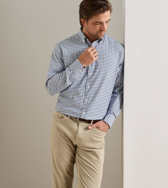 Charles Performance Twill Sport Shirt In Pine Brook