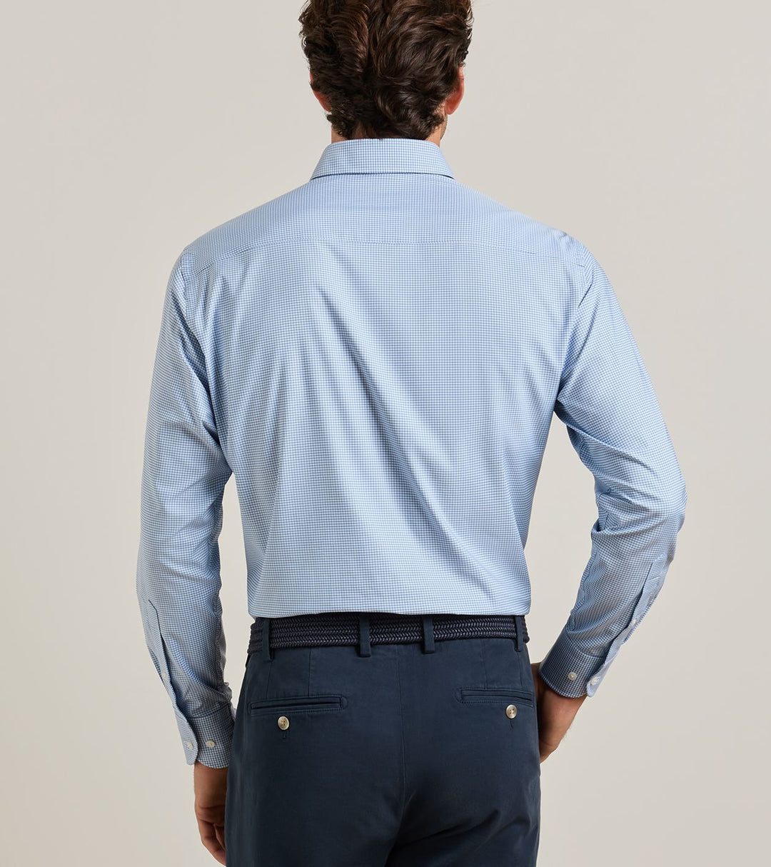Leo Performance Twill Sport Shirt In Blue Freesia