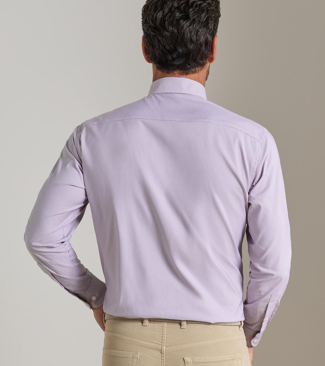 Leo Performance Twill Sport Shirt In Cottage Blue