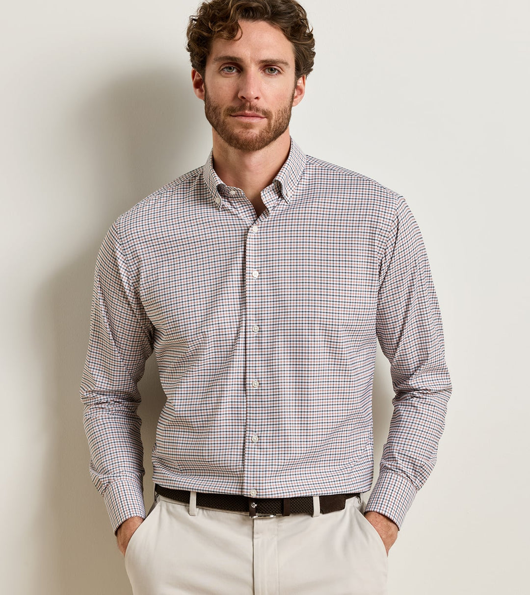 Axel Performance Twill Sport Shirt In Pine Brook