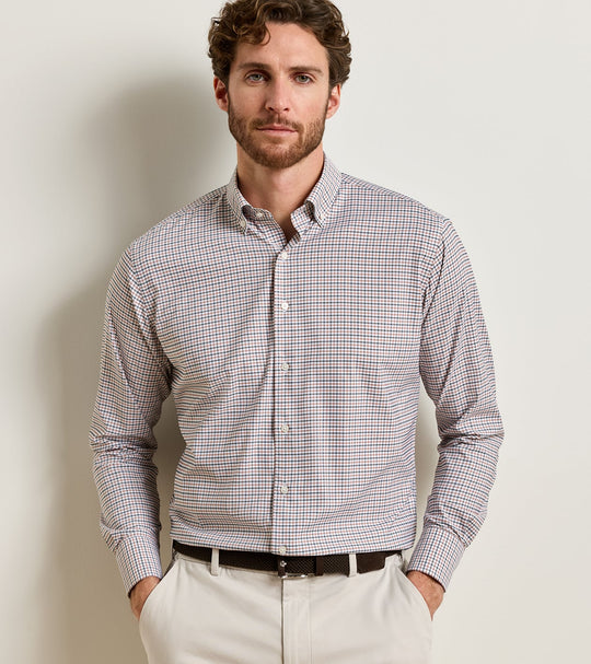 Axel Performance Twill Sport Shirt In Pine Brook