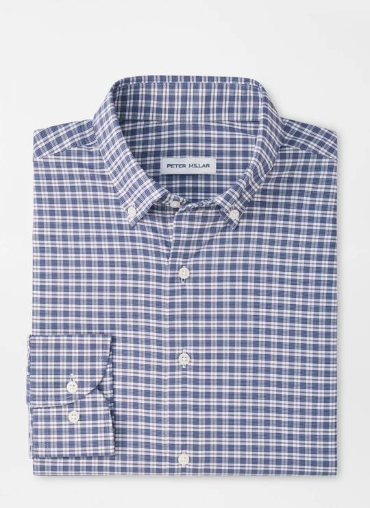 Clark Performance Twill Sport Shirt In Navy