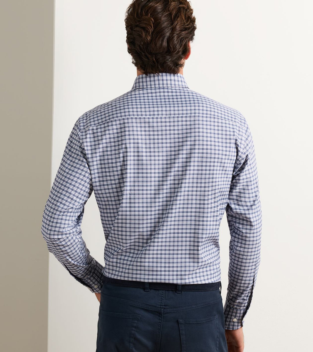 Clark Performance Twill Sport Shirt In Navy