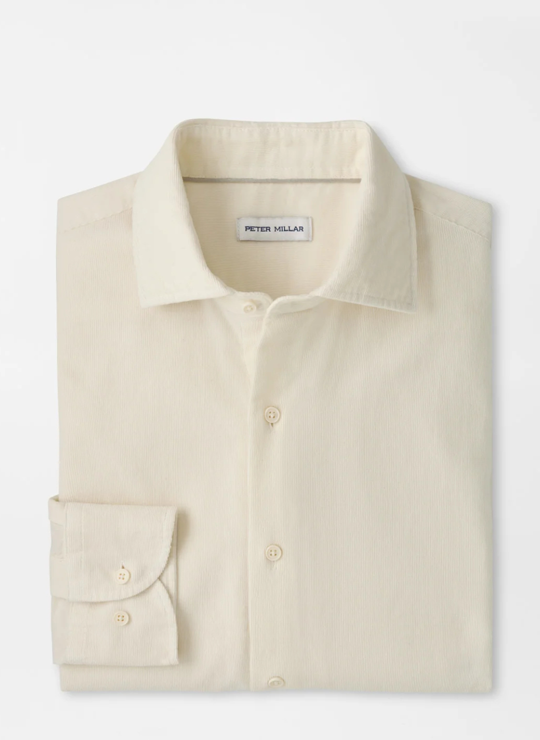 Aspen Cotton Cashmere Corduroy Sport Shirt In Almond