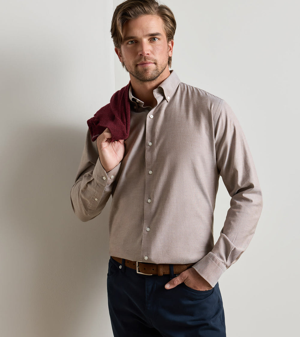 Americana Oxford Sport Shirt In French Press