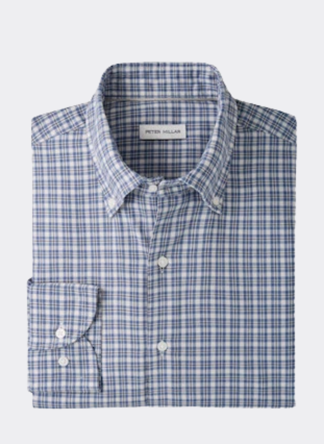 Oliver Performance Flannel Sport Shirt In Crown Blue