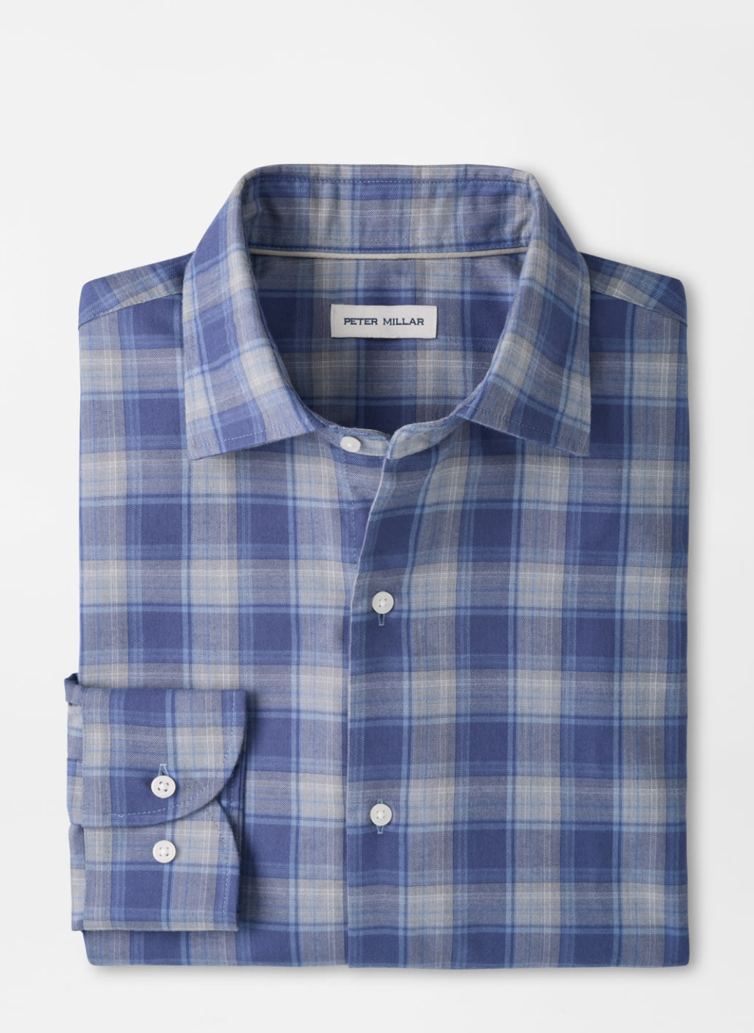 Cannon Performance Flannel Sport Shirt In Crown Blue
