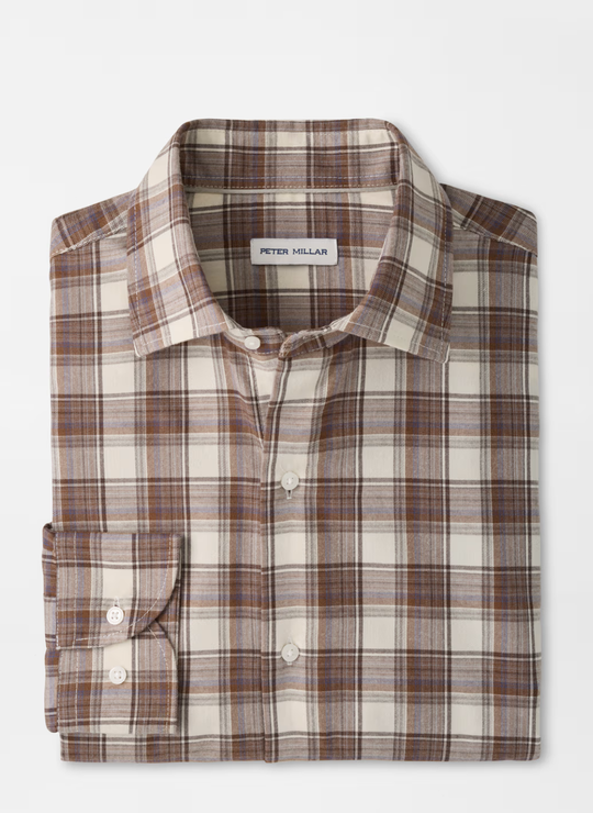 Cannon Performance Flannel Sport Shirt In Winter Ivory