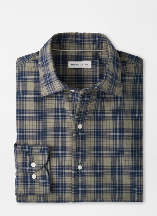 Dean Performance Flannel Sport Shirt In Fatigue