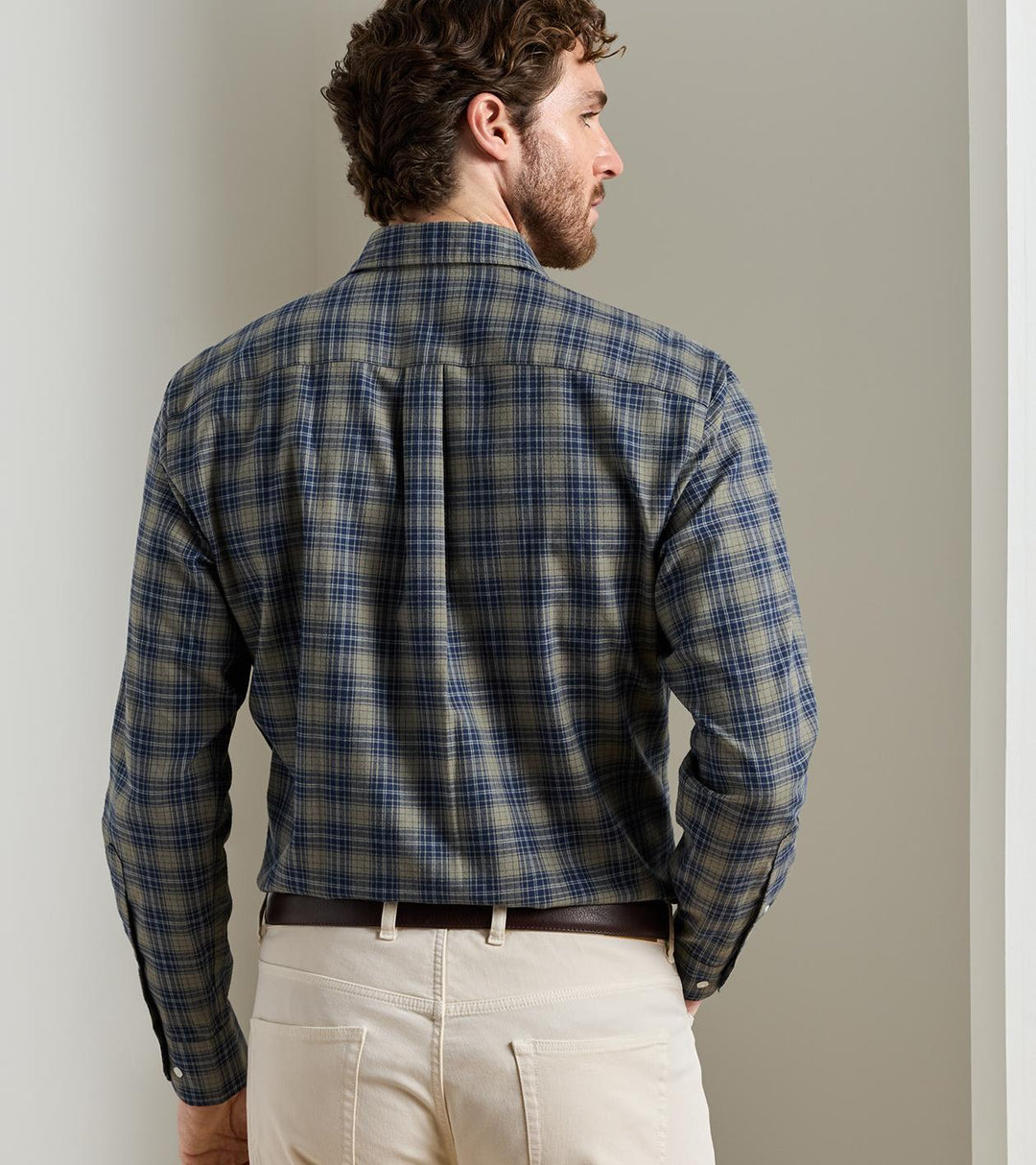 Dean Performance Flannel Sport Shirt In Fatigue