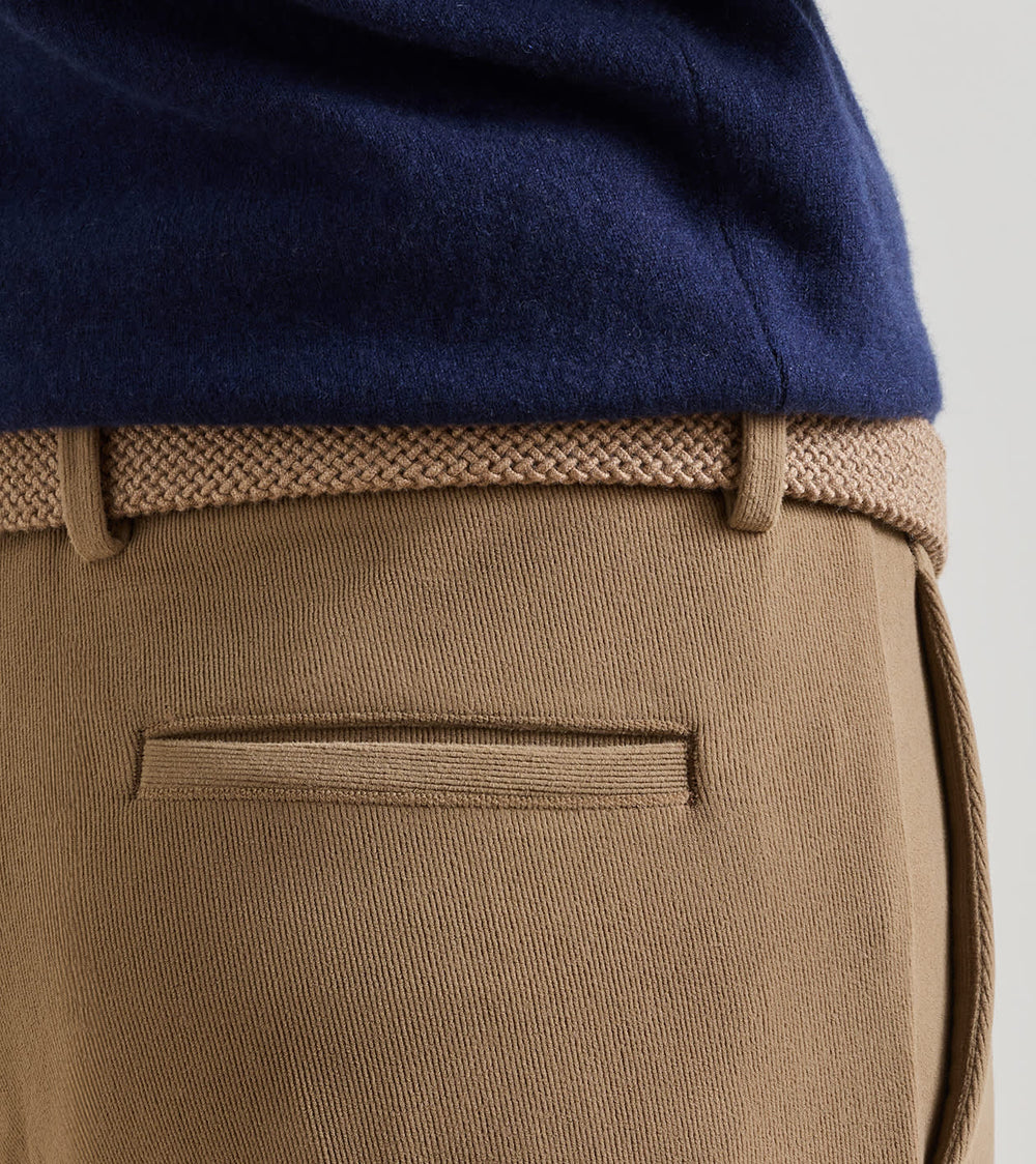 Bingham Corduroy Performance Trouser In Light Mocha