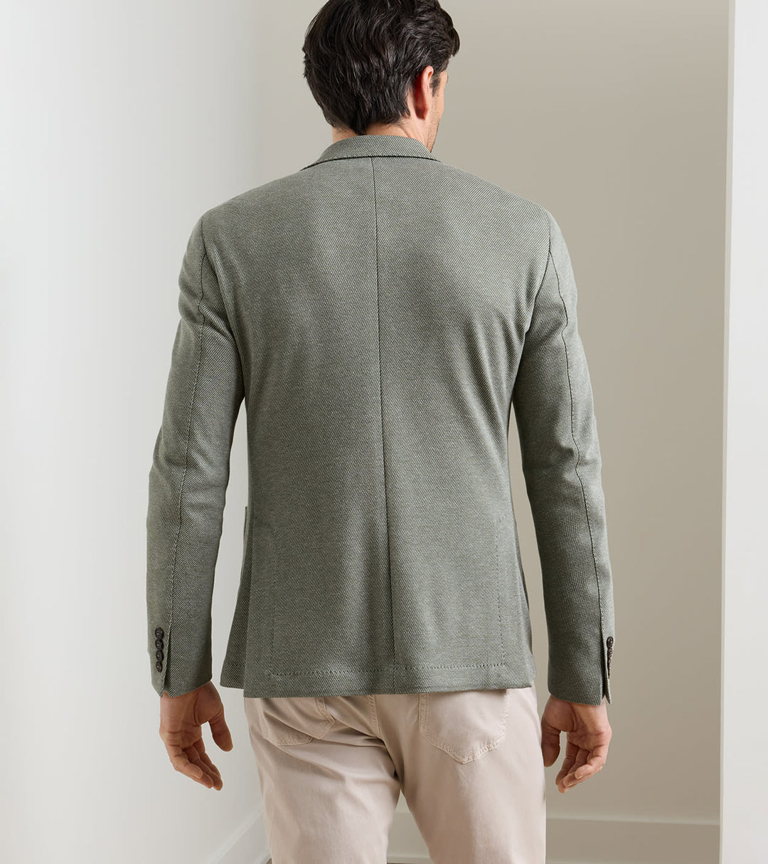 Barclay Knit Soft Jacket In Bayleaf