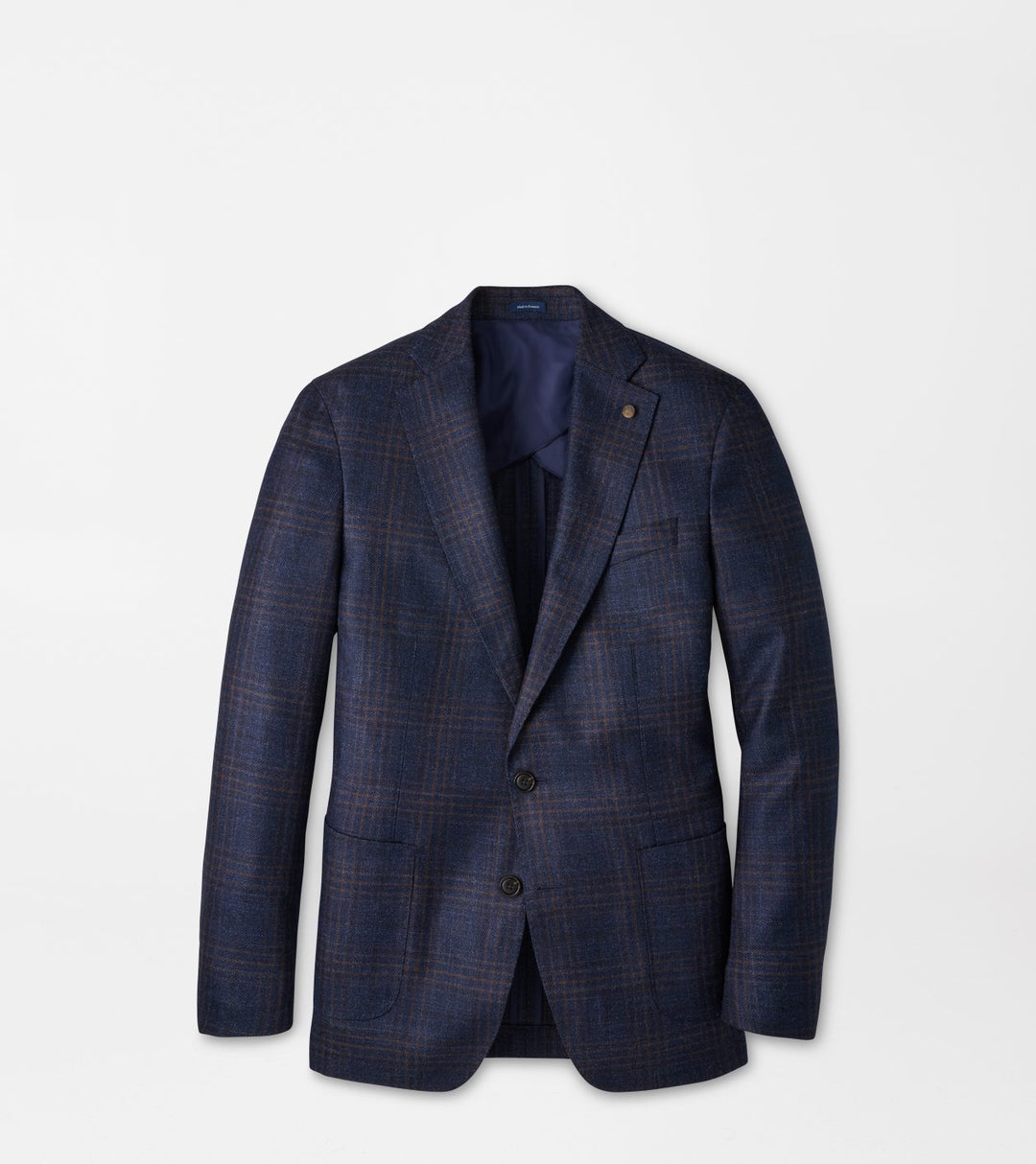 Collins Plaid Soft Jacket In Navy