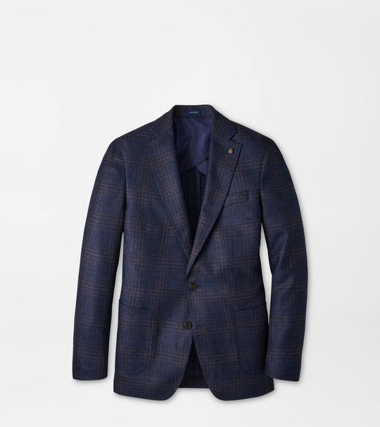 Collins Plaid Soft Jacket In Navy