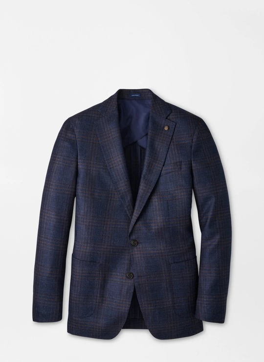 Collins Plaid Soft Jacket In Navy
