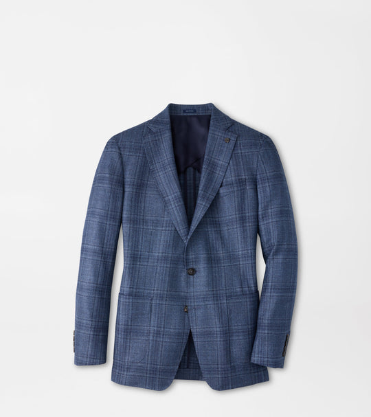 Davies Plaid Soft Jacket In Cadet