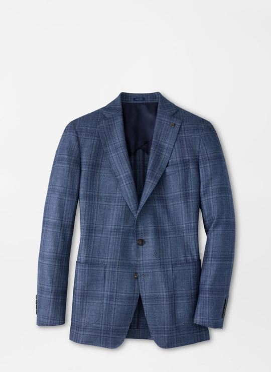 Davies Plaid Soft Jacket In Cadet
