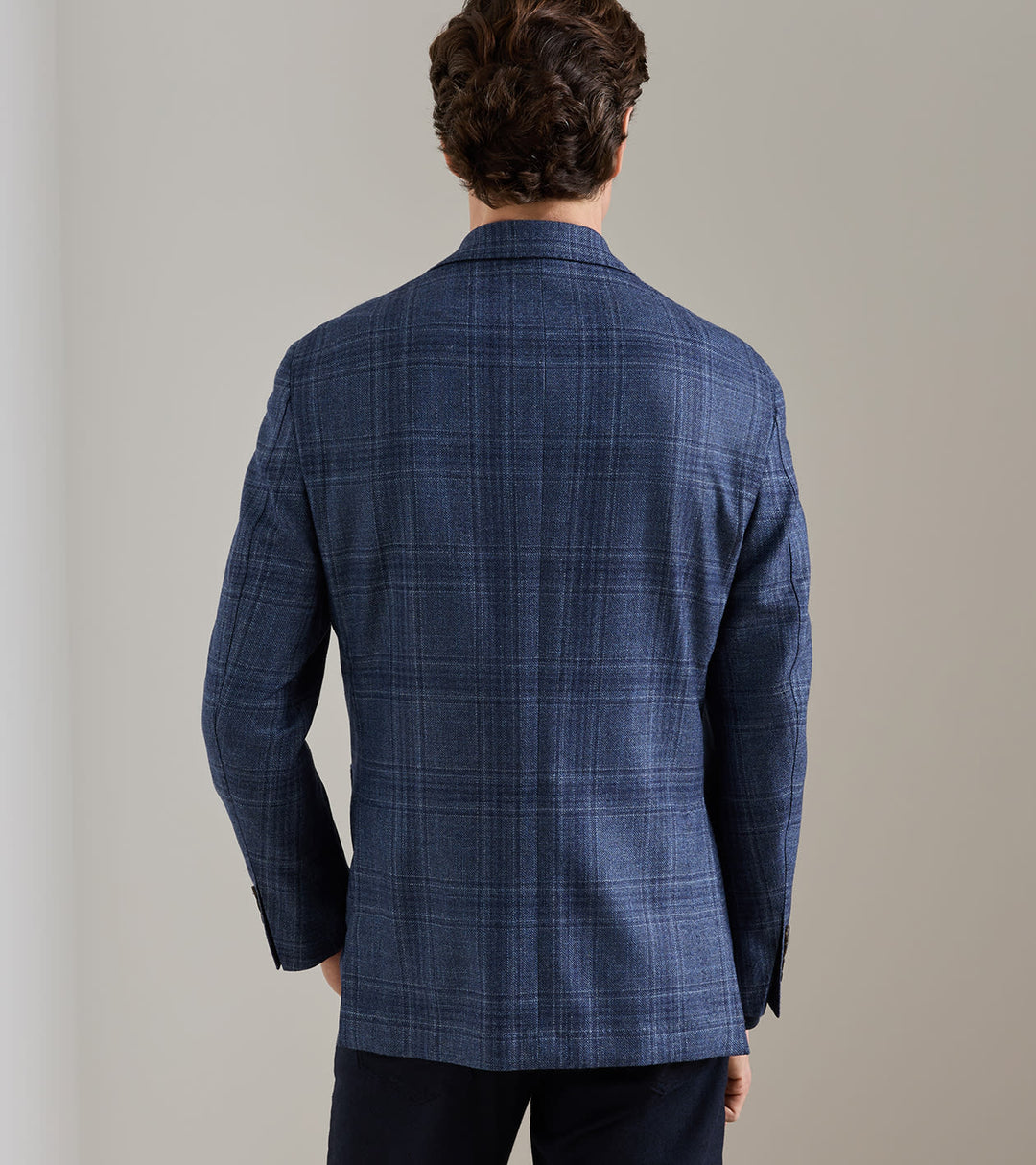 Davies Plaid Soft Jacket In Cadet