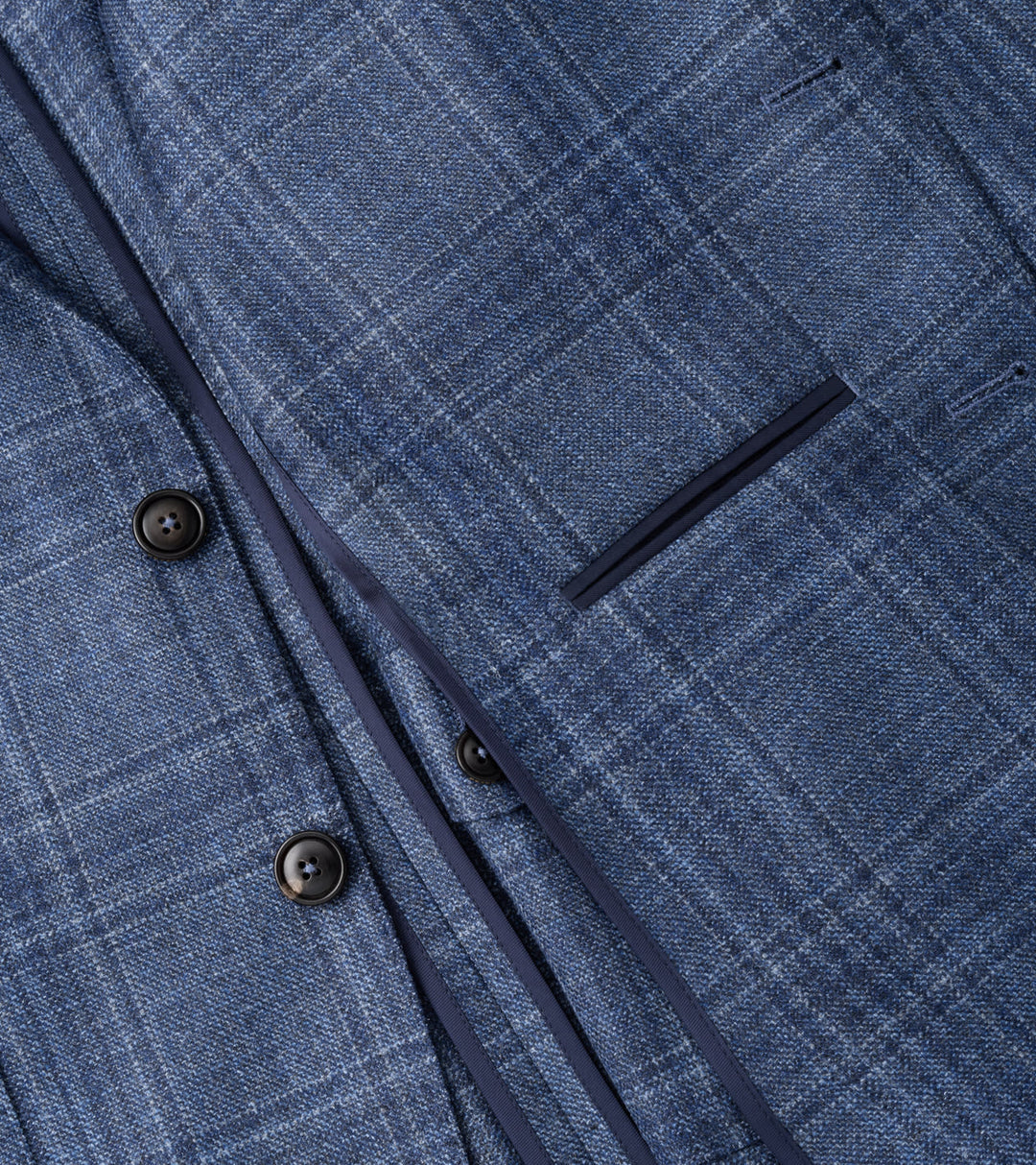 Davies Plaid Soft Jacket In Cadet