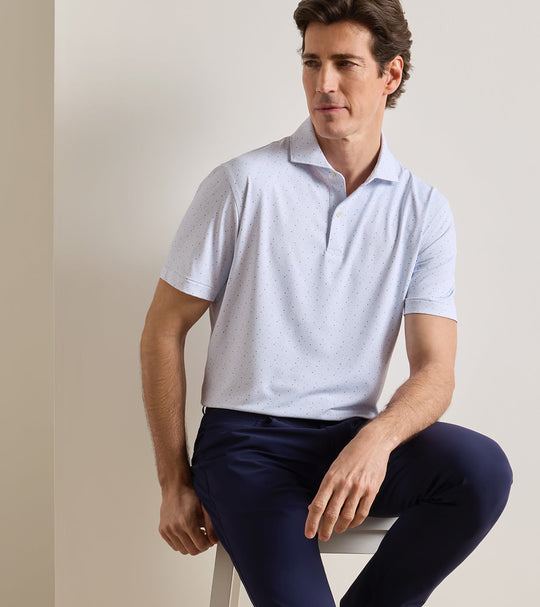 Campania Performance Jersey Polo In White