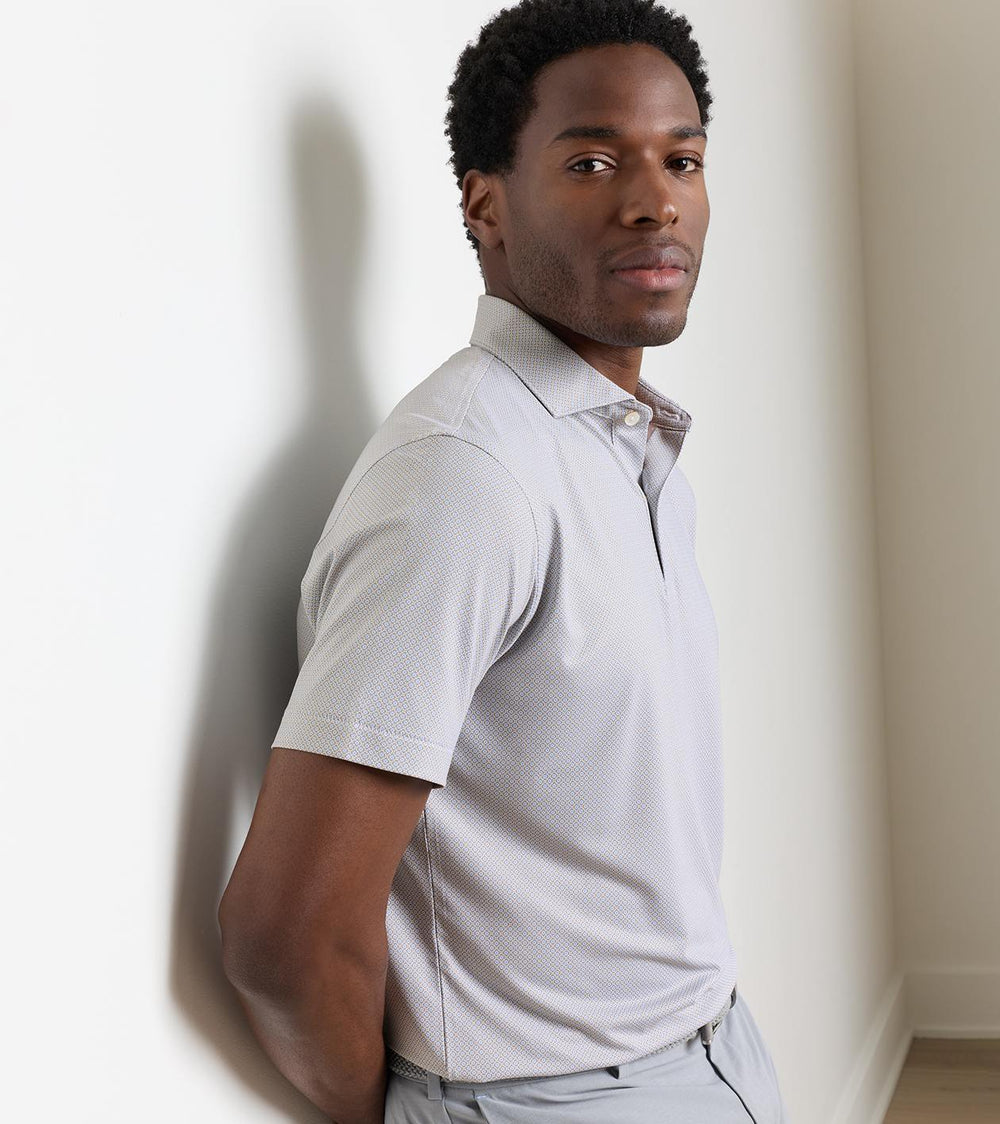 Caldara Performance Jersey Polo In White