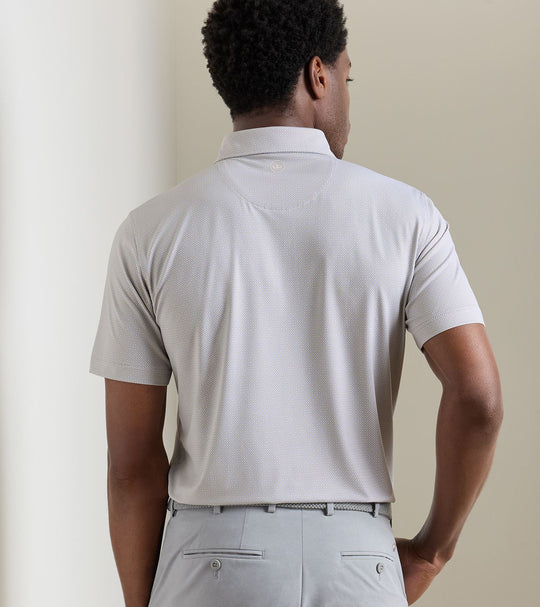 Caldara Performance Jersey Polo In White