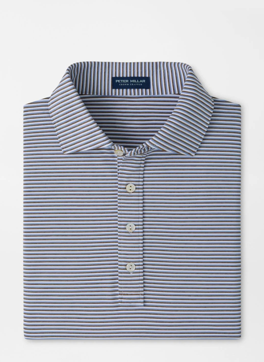 Rondo Performance Jersey Polo In White/Light Mocha