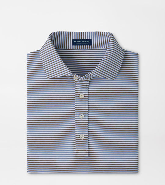 Rondo Performance Jersey Polo In White/Light Mocha