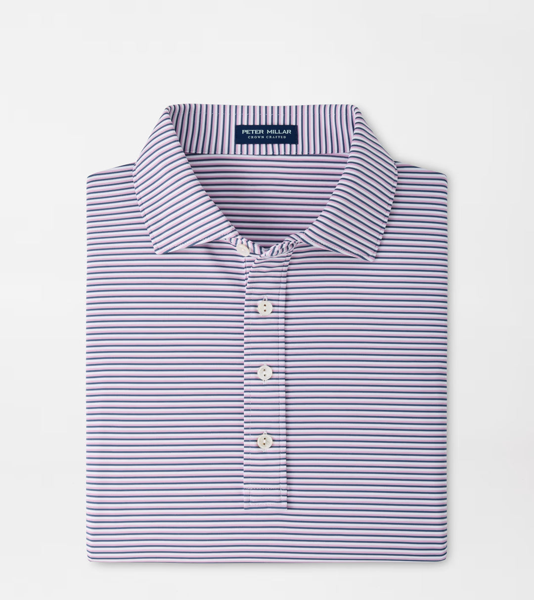 Rondo Performance Jersey Polo In White/Cadet