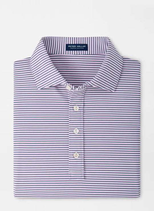 Rondo Performance Jersey Polo In White/Cadet