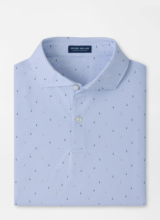 Sands Of Time Performance Jersey Polo In Alice Blue
