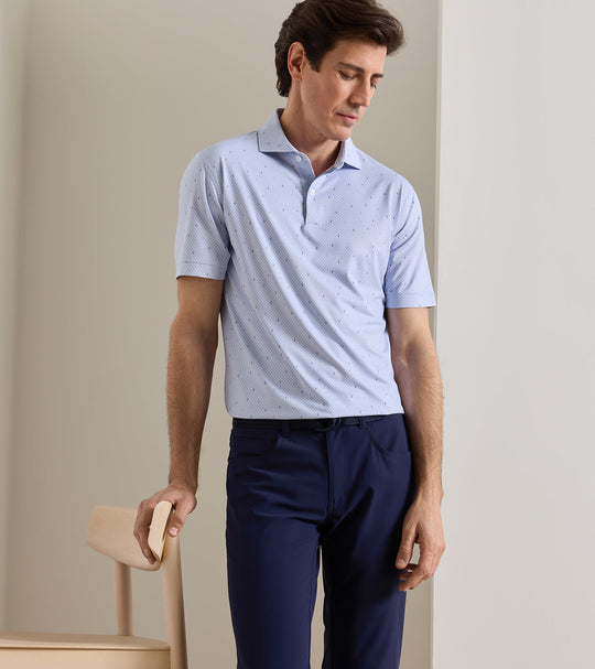 Sands Of Time Performance Jersey Polo In Alice Blue