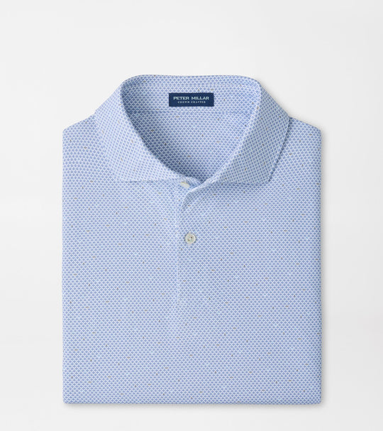 Endives Performance Jersey Polo In White/Windy Blue