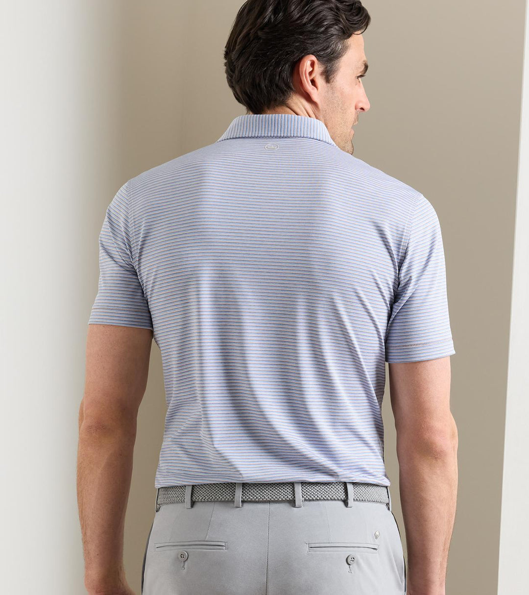 Timbre Performance Jersey Polo In Light Nutmeg