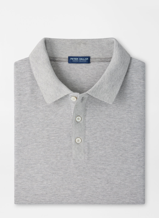 Barnes Short-Sleeve Knit Polo In Gale Grey