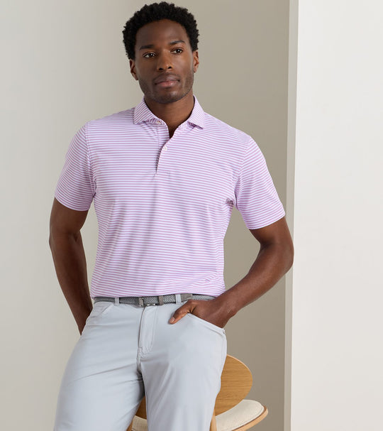 Verse Performance Mesh Polo In Soft Orchid