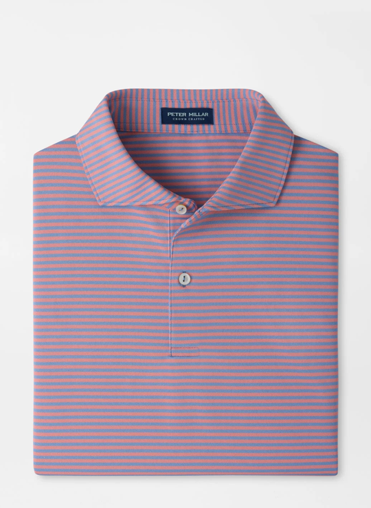 Verse Performance Mesh Polo In Windy Blue/Melrose Pink