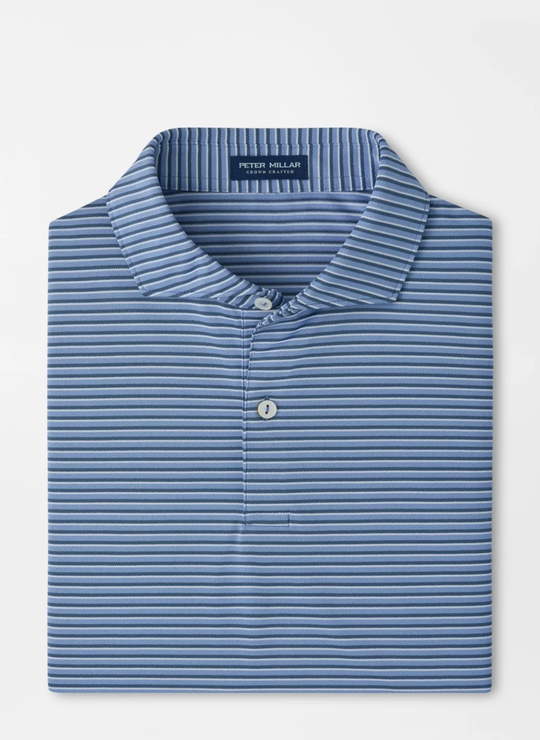 Tempo Performance Mesh Polo In Windy Blue
