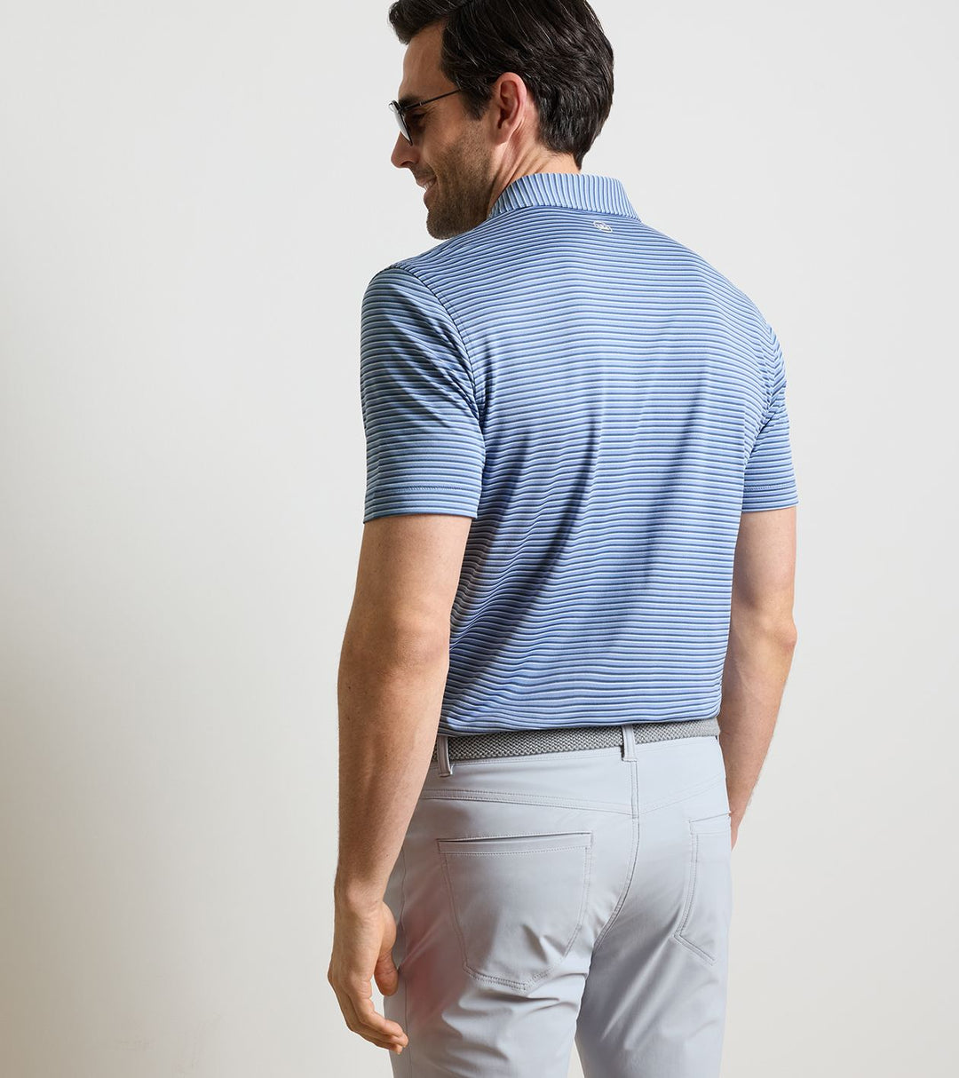 Tempo Performance Mesh Polo In Windy Blue