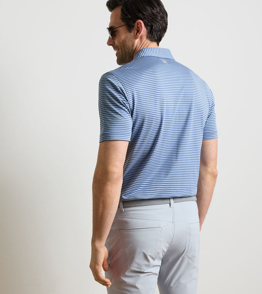 Tempo Performance Mesh Polo In Windy Blue